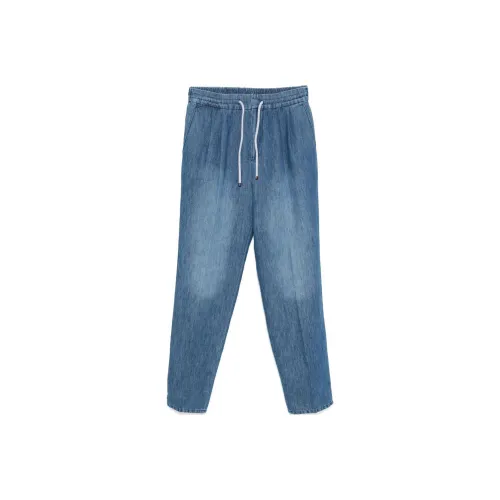 BRUNELLO CUCINELLI Индиго Мужские Джинсы