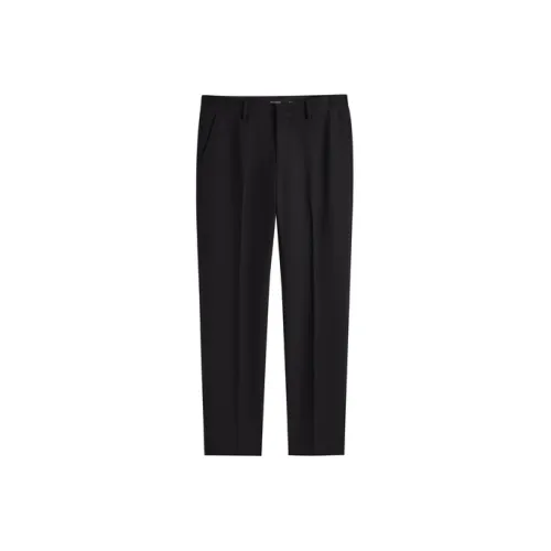PEACEBIRD MEN Черный 1 Slim Fit Мужские брюки для костюма