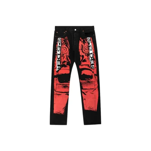 Sp5der Черные Мужские Джинсы