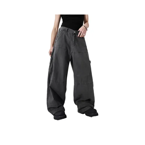 ALL IN Темно-серый Мужские Джинсы