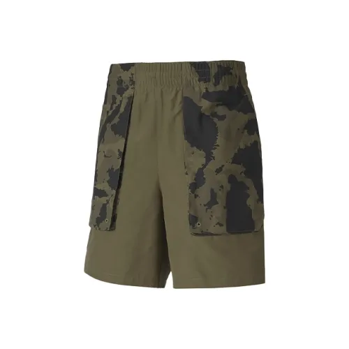 PUMA Коричневый Оливковый Мужские Повседневные Шорты