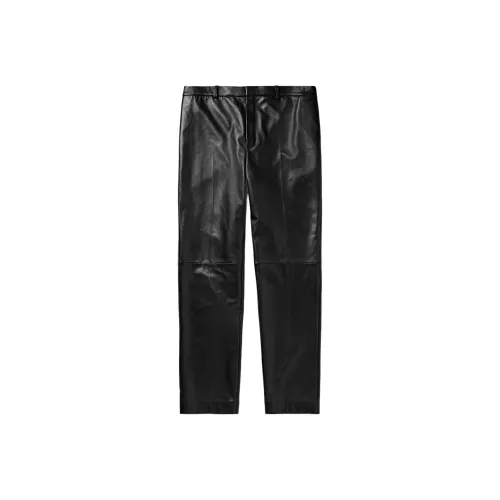SAINT LAURENT Кожаные брюки Мужские Черные
