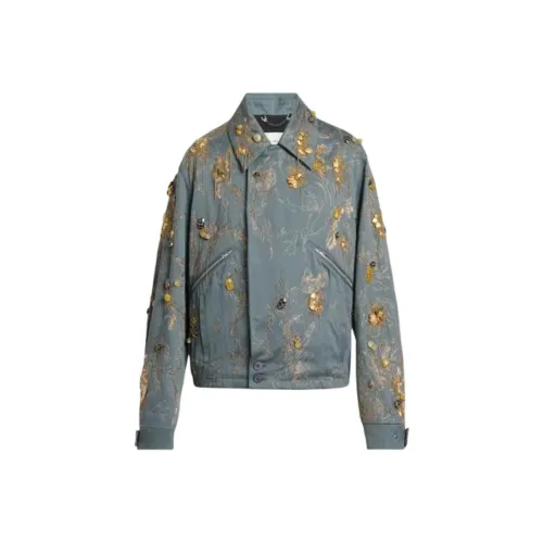 DRIES VAN NOTEN Серый Мужской Куртки
