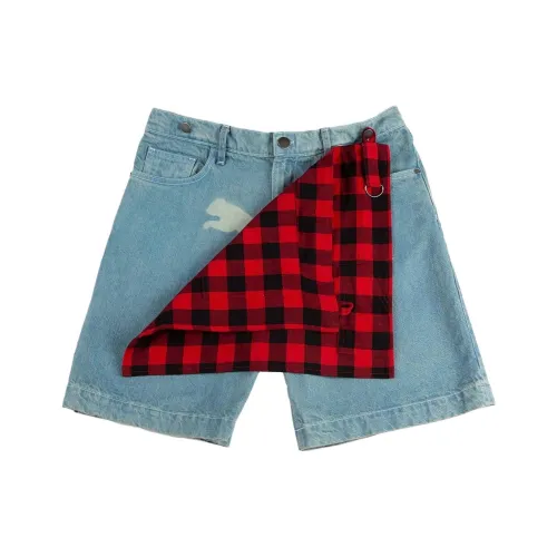 PUMA ASAP Rocky Co Бренд Светло-Синие Мужские Джинсовые Шорты