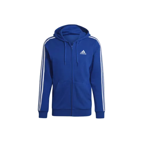 Adidas Essentials Adidas Одежда French Terry 3 Stripes Full Zip Куртки Пальто Мужской Синий