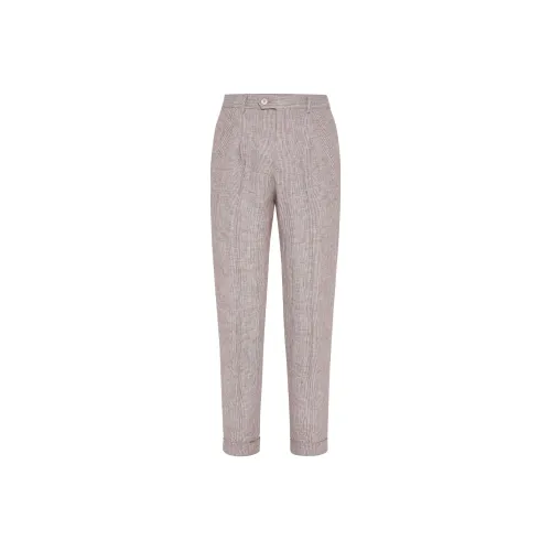 BRUNELLO CUCINELLI Серый Мужской Костюмные Штаны
