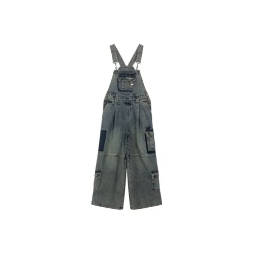 Bosieagender Винтажный синий Унисекс Комбинезоны