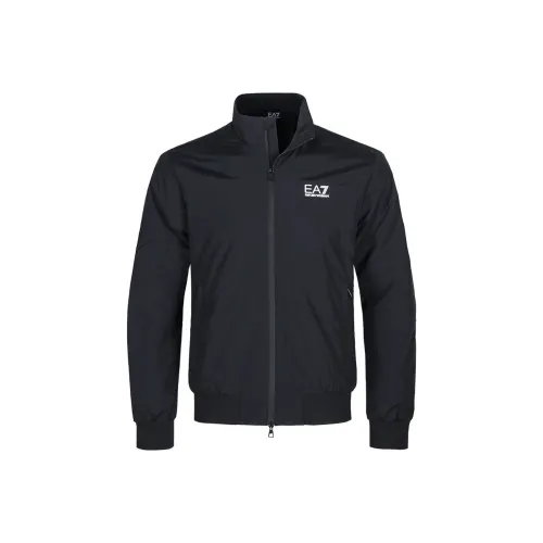 EMPORIO ARMANI EA7 FW24 Куртки и Пальто Мужской Черный