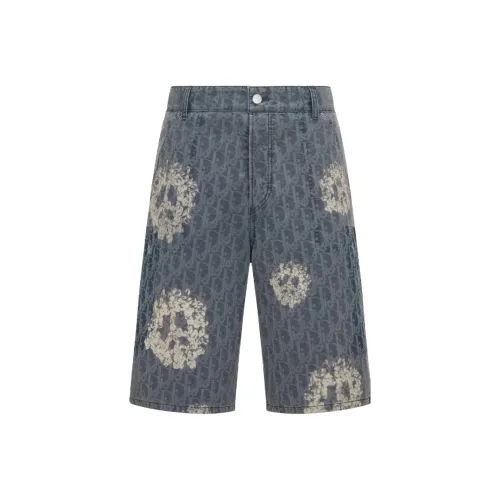 DIOR x Denim Tears совместная серия SS23 Джинсовые шорты Мужские Синие
