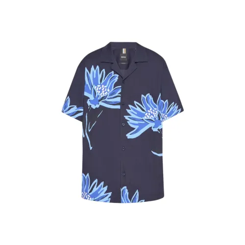 Hugo Boss Рубашка Мужская Темно-синяя