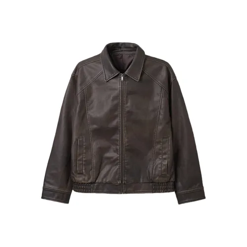SPAO Мужские кожаные куртки