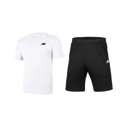 Skechers Bright White Men's Casual Athletic Wear Skechers Bright White Мужская Повседневная Спортивная Одежда