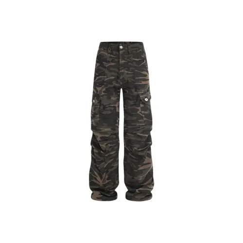 JFU Карго Брюки Мужские Камуфляж Зеленый