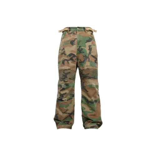 SOUTHTEENAGER Повседневные брюки Мужские Камуфляж Зеленый