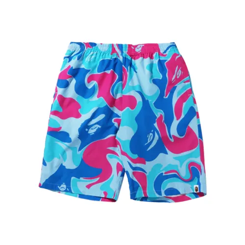 A BATHING APE Повседневные шорты Мужские Синие