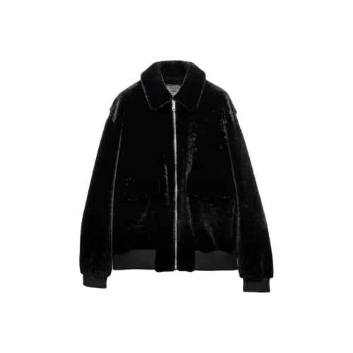 PRADA SS25 Кожа Куртка Мужская Черная