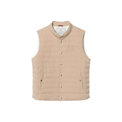 BRUNELLO CUCINELLI Хаки Мужские Жилеты