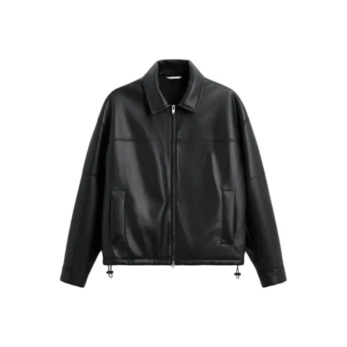 ZARA Черные Мужские Кожаные Куртки