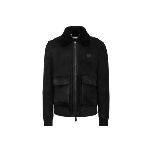 PHILIPP PLEIN FW24 Куртки и Пальто Мужской Черный