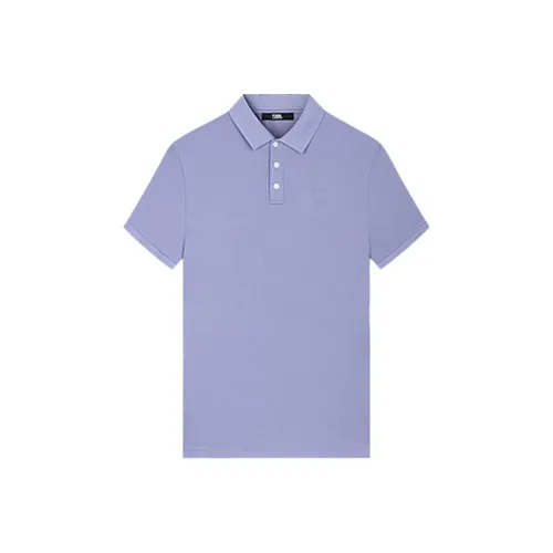 Поло Мужское от KARL LAGERFELD Фиолетовое