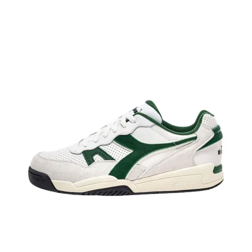 DIADORA Противоскользящие устойчивые к истиранию низкие топовые скейтборд-кроссовки унисекс белые и зеленые