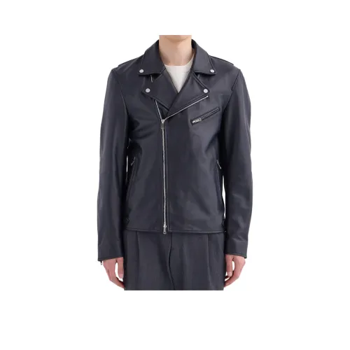 UNITED TOKYO SS25 Кожаная куртка мужская черная