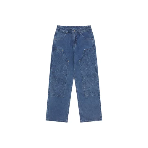 MLB MONOGRAM Коллекция New York Yankees SS25 Джинсы Мужские Стандарт Деним