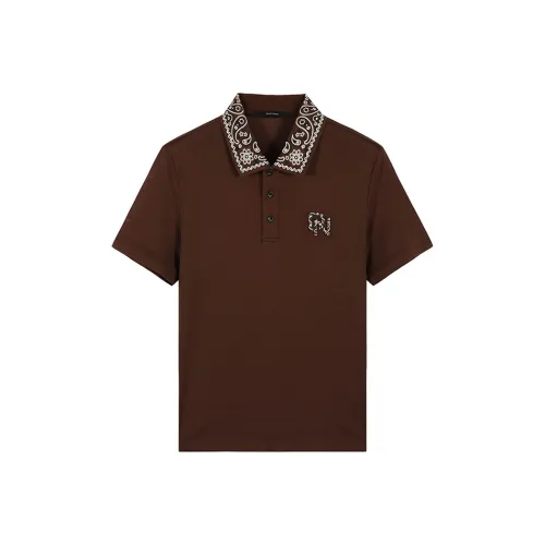 DAVID NAMAN Рубашка Мужская Коричневая