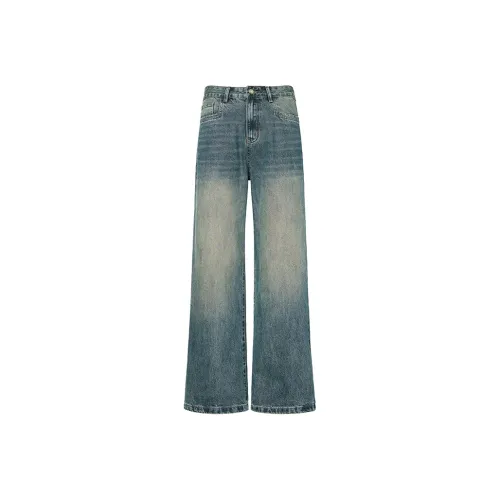 GTRG Джинсы Унисекс Винтаж Зеленый