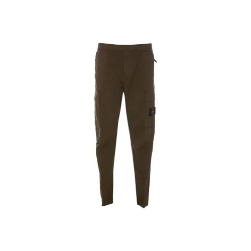 STONE ISLAND Оливково-зеленые Мужские Повседневные Штаны