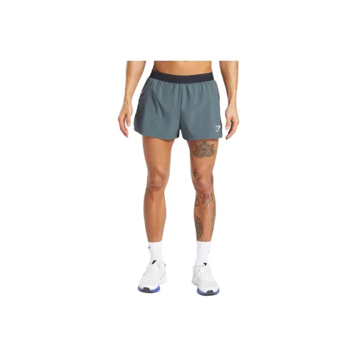 GYMSHARK RUN Спортивные шорты 3' Повседневные шорты Мужские Титан Синий