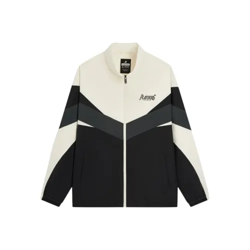 XTEP Basketball Collection Тренчкот Мужской Horn Серый Глубокий Черный Горное Светло-Белое