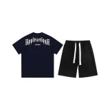 Комплект одежды (Темно-синий топ + Черные штаны)