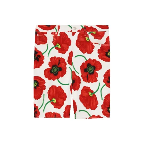 KENZO Nigo Drop4 POPPY Flower Red Men's Casual Shorts
