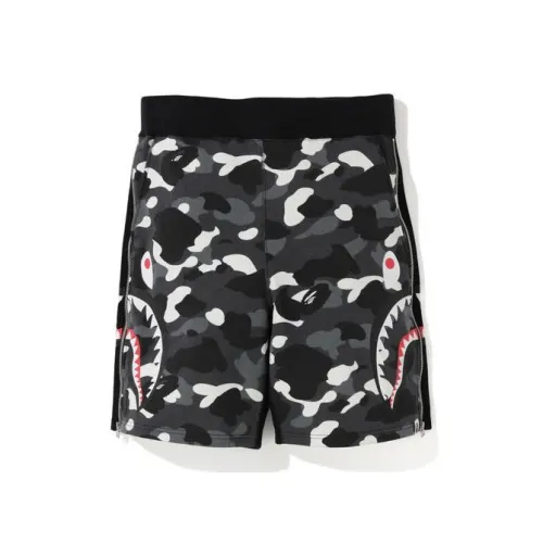A BATHING APE Shark Series Черные Унисекс Повседневные шорты