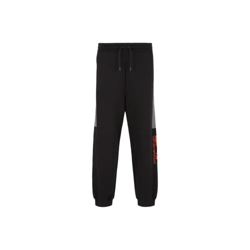 EMPORIO ARMANI EA7 FW24 Вязаные тренировочные брюки Мужские Черные