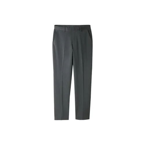 HLA Однотонный Прямой крой Джентльмен Буква Вышивка Костюм Брюки Мужские