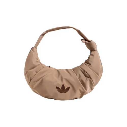 Adidas Originals Переработанный полиэстер Круассан Сумка Облачная Сумка Плечевая Сумка Большая Женская Теплая Песочный