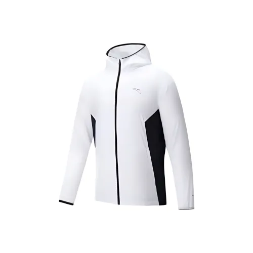 ANTA RUNNING Collection Тренчкот Мужской Pure White Основной Черный