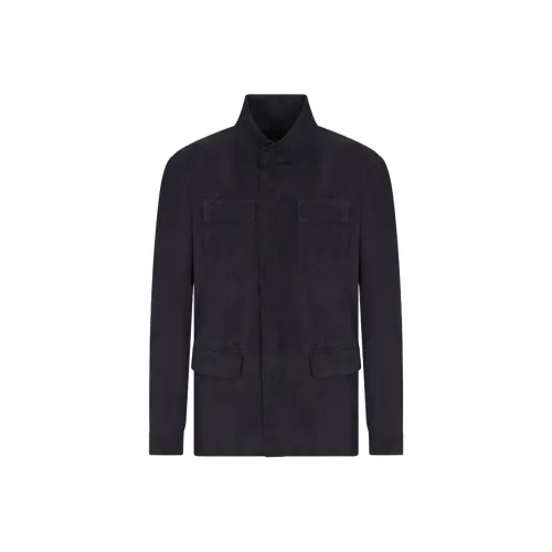 AMANI Кожа Куртка Мужская Синяя