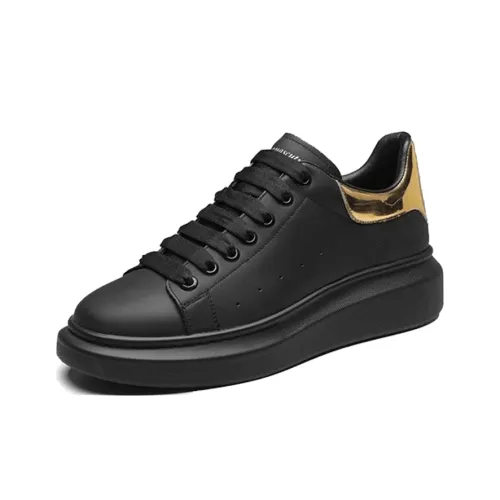 AQUASCUTUM Низкие кроссовки для скейтбординга Мужские Черный Золото