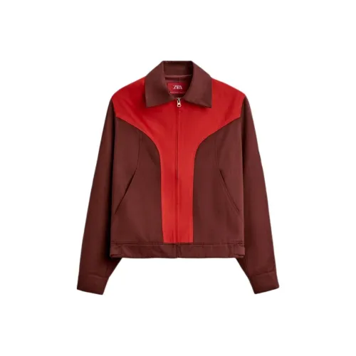 ZARA HARRY LAMBERT Co Бренд Красная Унисекс Куртка