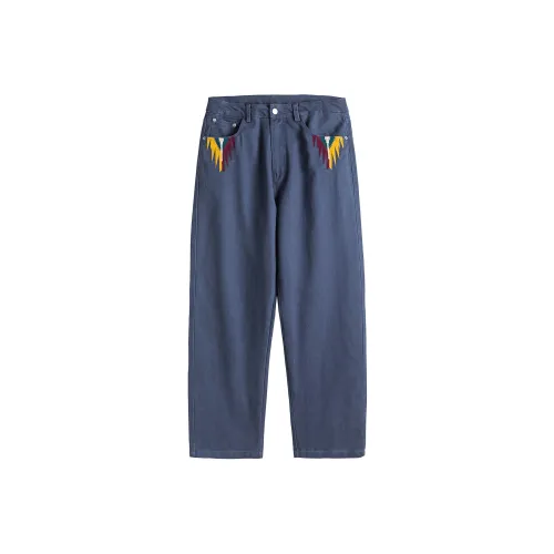 ME DA IGUAL Повседневные брюки Мужские Выстиранные Синий