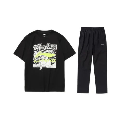 Лайнер Повседневная Спортивная Одежда Мужская Черный