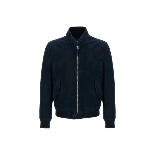 TF Кожа Куртка Мужская Морской Синий