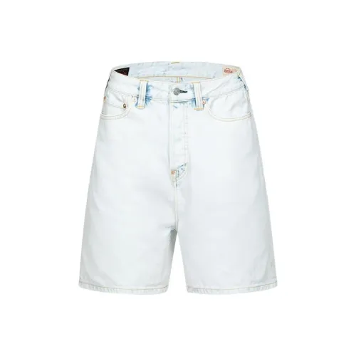 EVISU Белые Мужские Джинсовые Шорты