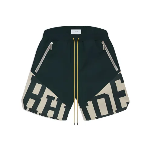 RHUDE Темно-зеленые мужские повседневные шорты