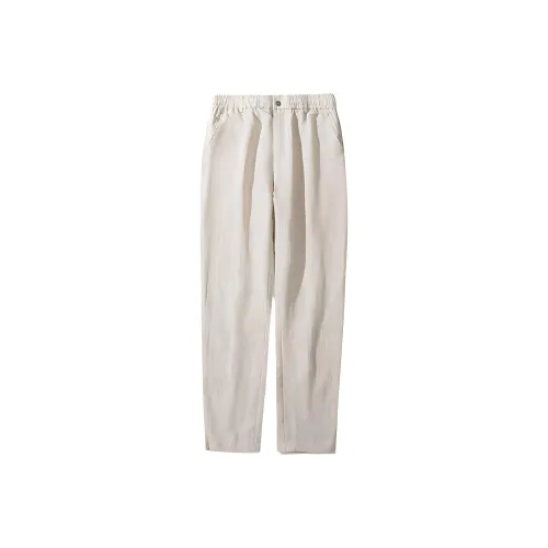 XUANSHENG Pure Linen Casual Pants Men's