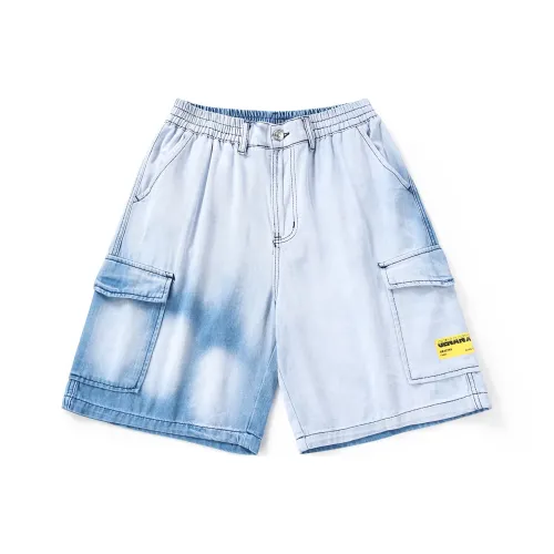 GENANX Loose Fit Shorts Unisex Denim Blue