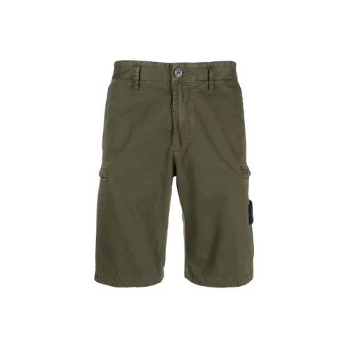 STONE ISLAND Мужские Повседневные Шорты Оливкового Цвета